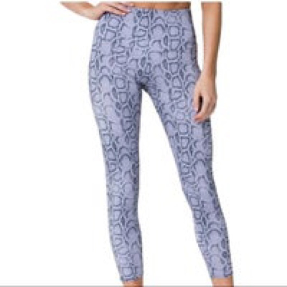 Onzie Lavender Cobra Python Snakeskin Leggings - image 2